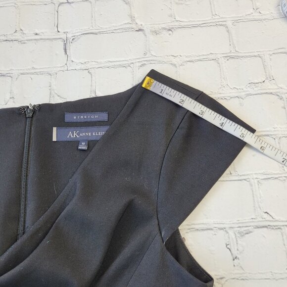 Anne Klein black midi short sleeve sheath stretch Dress size 10 - Picture 12 of 12